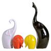 ALDEPO Sculpture Tabletop Desk BathDecoration Sculpture,4pcs Porcelain Elephant Statue Decor Crafts Ceramic Figurines Wedding Decorations view 1