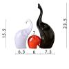 ALDEPO Sculpture Tabletop Desk BathDecoration Sculpture,4pcs Porcelain Elephant Statue Decor Crafts Ceramic Figurines Wedding Decorations view 4