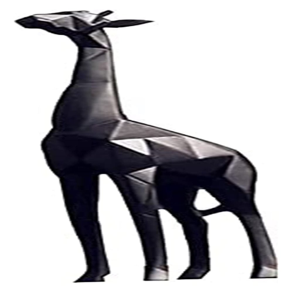 ALDEPO Sculpture Tabletop Statues Sculptures Outdoor Decor Garden,Giraffe Figurine Standing Sculpture Resin Desk Decor