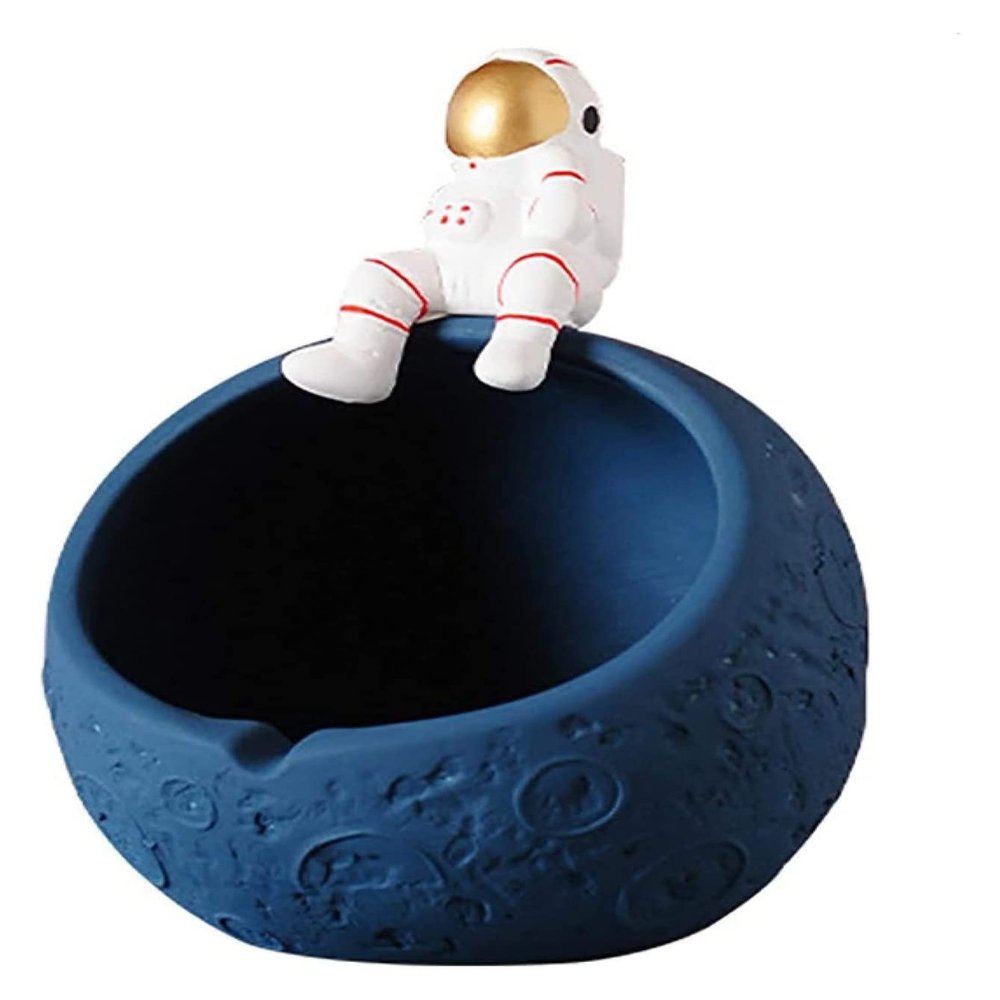 ALDEPO Sculpture Tabletop Decor Accents Figurine Ornaments,Figurines Astronaut Storage Resin Statues Cosmonaut Sculpture Storage