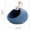 ALDEPO Sculpture Tabletop Decor Accents Figurine Ornaments,Figurines Astronaut Storage Resin Statues Cosmonaut Sculpture Storage view 3