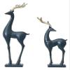 ALDEPO Sculpture Tabletop Desk BathDecoration Sculpture,Dark Green Couple Deer Ornaments Porch Study Statues & Sculptures view 1