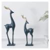 ALDEPO Sculpture Tabletop Desk BathDecoration Sculpture,Dark Green Couple Deer Ornaments Porch Study Statues & Sculptures view 2