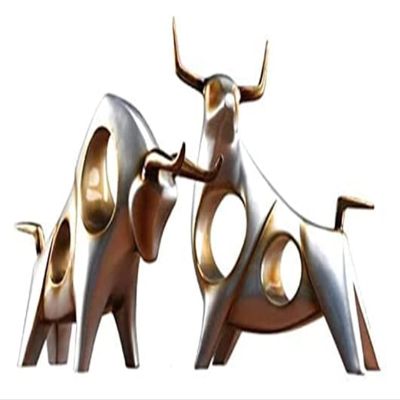 ALDEPO Sculpture Tabletop Desk BathDecoration Sculpture,Cattle Statue ox Decor Sculpture Cabinet Crafts Abstract