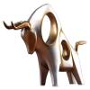 ALDEPO Sculpture Tabletop Desk BathDecoration Sculpture,Cattle Statue ox Decor Sculpture Cabinet Crafts Abstract view 2