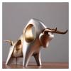 ALDEPO Sculpture Tabletop Desk BathDecoration Sculpture,Cattle Statue ox Decor Sculpture Cabinet Crafts Abstract view 3