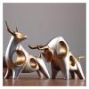 ALDEPO Sculpture Tabletop Desk BathDecoration Sculpture,Cattle Statue ox Decor Sculpture Cabinet Crafts Abstract view 4
