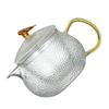 Homoyoyo Hammer Pattern Glass Teapot Thickened Kettle for for Kung Fu Tea Brewing and Floral Elegant Design Handle view 1