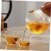 Homoyoyo Hammer Pattern Glass Teapot Thickened Kettle for for Kung Fu Tea Brewing and Floral Elegant Design Handle view 3