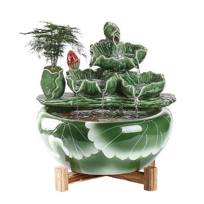 BONAD Indoor Fountain Tabletop Fountain Office Desk Decoration Water Fountain Interior Ceramic Decoration Desktop Fountain Creative Table Waterfall Fountain Meditation Fountain
