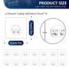 FGSAEOR 14-Pack Shower Caddy Adhesive Single Hooks for Replacement, Shower Holder Organizer Self Adhesive Wall Hooks for Bathroom Corner Shelf Basket Soap Dish view 2