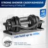 FGSAEOR 14-Pack Shower Caddy Adhesive Single Hooks for Replacement, Shower Holder Organizer Self Adhesive Wall Hooks for Bathroom Corner Shelf Basket Soap Dish view 3
