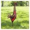 ALDEPO Sculpture Tabletop Desk BathDecoration Sculpture,Vivid Metal Sculpture Multicolor Iron Rooster Handmade Sculpture Furnishing view 2