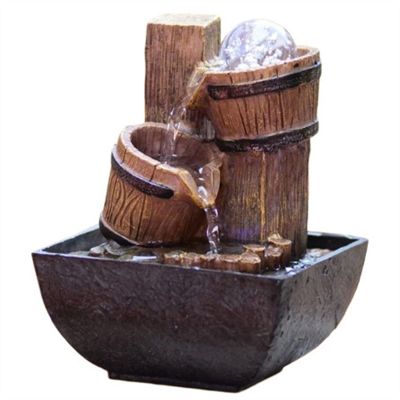 BONAD Indoor Fountain Desktop Fountain Chinese Retro Tabletop Water Fountains Indoor Living Room Decor Waterfall Fountain Office Desk Decoration Lucky Fountains Meditation Fountain