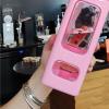 Cyrank Water Bottle with Straw, Cute Water Bottle Kawaii Square Drinking Portable Sport Plastic Cups 700ml(Pink) view 2
