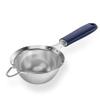 18/8 Stainless Steel Mesh Strainer: U-Taste 3.9 Inch Kitchen Fine Mesh Sieve Food Colander with Riveted Sturdy Silicone Handle and 30 Mesh Hole for Straining Flour, Quinoa, Tea, Juice (Midnight Blue) view 1