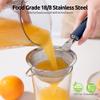 18/8 Stainless Steel Mesh Strainer: U-Taste 3.9 Inch Kitchen Fine Mesh Sieve Food Colander with Riveted Sturdy Silicone Handle and 30 Mesh Hole for Straining Flour, Quinoa, Tea, Juice (Midnight Blue) view 3