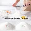 18/8 Stainless Steel Mesh Strainer: U-Taste 3.9 Inch Kitchen Fine Mesh Sieve Food Colander with Riveted Sturdy Silicone Handle and 30 Mesh Hole for Straining Flour, Quinoa, Tea, Juice (Midnight Blue) view 4