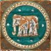 AeraVida Elegant Thai Elephant Velvet and Pearls Set of 2 Square Pillow Covers - Lt Green | Decorative Pillow case for Living Room Bedroom | Decorative Pillow Case Home Decor Square view 3