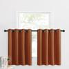 NICETOWN Kitchen Curtains - Room Darkening Thermal Insulated Thick Soft Valances, 36 Inch Length Short Curtains for Living Room/Bathroom Decor, 2 Panels, 52" W x 36" L, Burnt Orange view 1