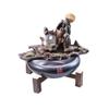 BONAD Indoor Fountain Tabletop Fountain New Chinese Retro Water Fountain Bedroom Living Room Decoration Ceramic Atomized Desktop Fountain Office Desk Lucky Waterfall Fountain Meditation Fountain view 1