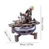 BONAD Indoor Fountain Tabletop Fountain New Chinese Retro Water Fountain Bedroom Living Room Decoration Ceramic Atomized Desktop Fountain Office Desk Lucky Waterfall Fountain Meditation Fountain view 2