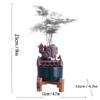 BONAD Indoor Fountain Tabletop Fountain New Chinese Style High Mountain Running Water Desktop Fountain Interior Decoration Mini Ceramic Table Fountain Meditation Fountain view 2