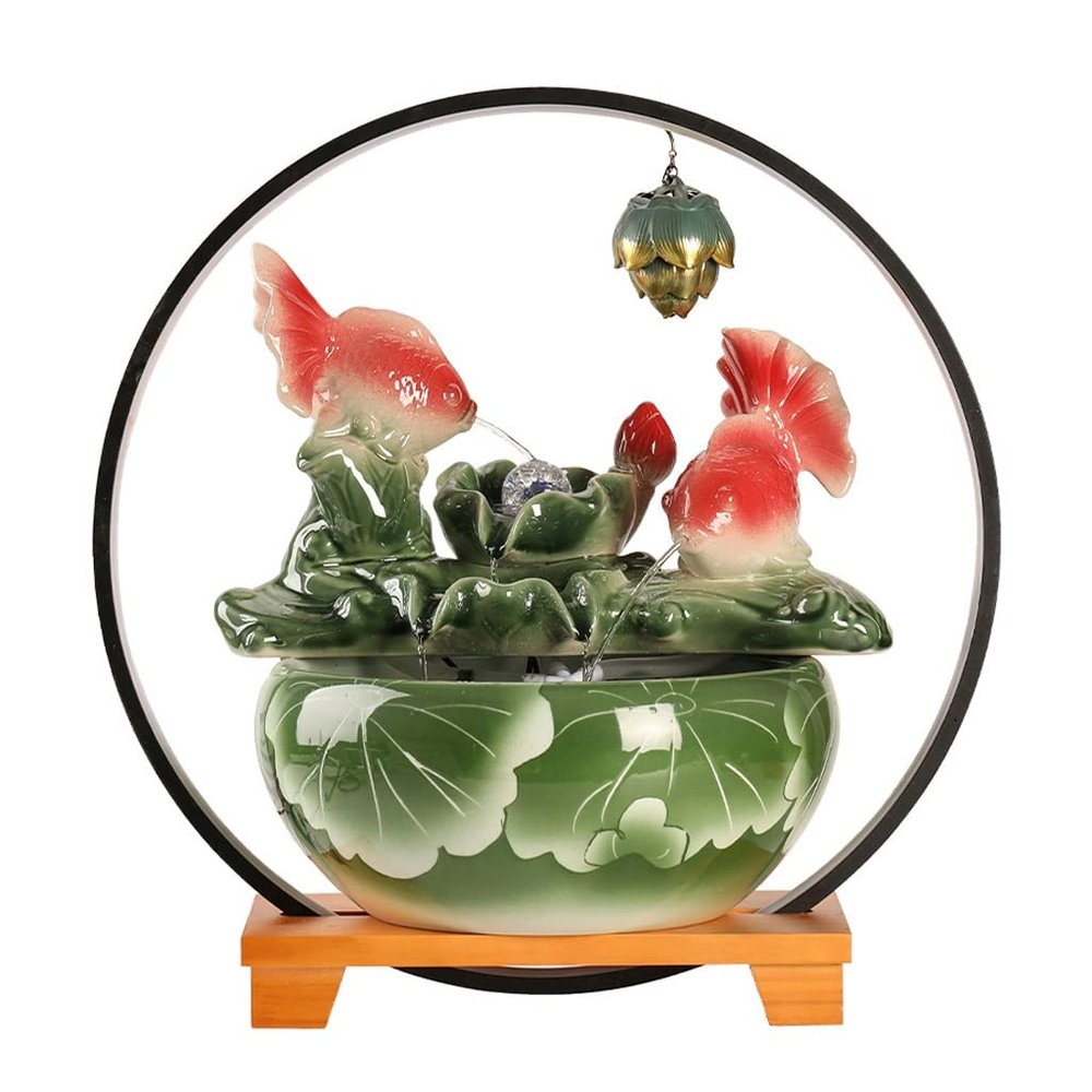 BONAD Indoor Fountain Desktop Fountain Office Desk Water Fountain Indoor Desktop Atomization Fountains Living Room Decoration Waterfall Fountain Tabletop Fountain Meditation Fountain
