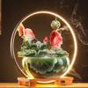 BONAD Indoor Fountain Desktop Fountain Office Desk Water Fountain Indoor Desktop Atomization Fountains Living Room Decoration Waterfall Fountain Tabletop Fountain Meditation Fountain view 4