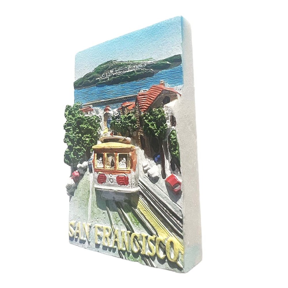 USA 3D San Francisco Fridge Magnet Souvenir Gift,Resin Handmade San Francisco Refrigerator Magnet Home & Kitchen Decoration Collection
