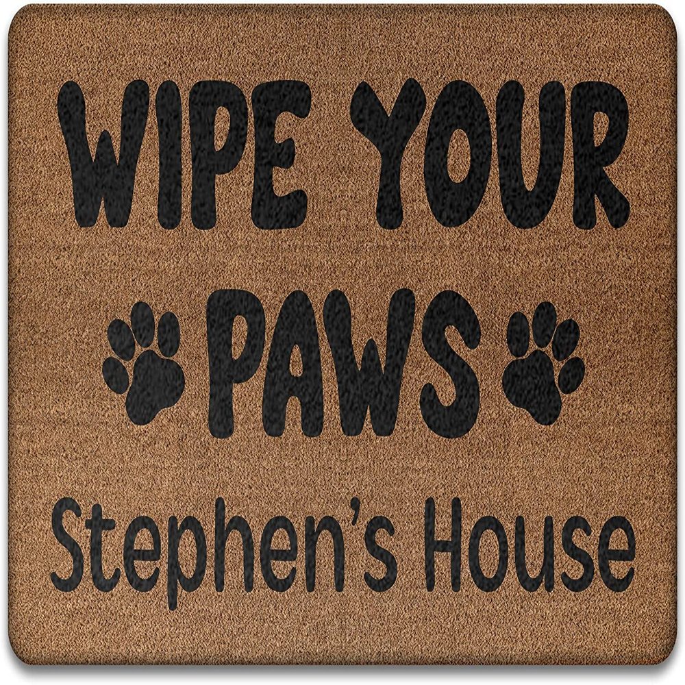Door Mats for Outdoor Entrance Wipe Your Paws Doormat Pet Lover Carpet Front Door Indoor Non-Slip Waterproof Funny Dog Lover Gift Entry Patio Porch Housewarming Gifts Entryway Rug 16x24inch