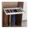 BIENKA Pull Out Cabinet Trousers Rack, Extendable Trousers Hanger Rack, Width Adjustable Scarf Jeans Hangers Space Saving (Color : White, Size : Small) view 1