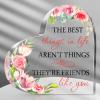 Spiareal Friends Gifts for Women Friendship Graduation Plaque Best Flower Sister Birthday Bestie Thank You Gift for Teacher Mom Female Acrylic Friendship(Sweet Style) view 1
