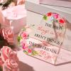 Spiareal Friends Gifts for Women Friendship Graduation Plaque Best Flower Sister Birthday Bestie Thank You Gift for Teacher Mom Female Acrylic Friendship(Sweet Style) view 2