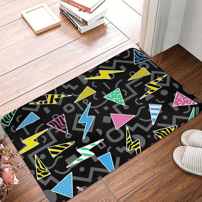 Retro Vintage 80s 90s Indoor Door Matanti-Slip Rubber Backing Machine Washable Entrance Rug, Super Absorbent Welcome Mats for Kitchen Bathroom Balcony Patio Trailer Camping 16x24inch