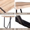 5 Piece Dining Table Set for 4, Rectangular Dining Room Table Set with 4 Upholstered Chairs Kitchen Table Set with Metal Frame and Wood Tabletop for Dining Room, Dinette, Breakfast Nook Small Space view 2