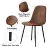 5 Piece Dining Table Set for 4, Rectangular Dining Room Table Set with 4 Upholstered Chairs Kitchen Table Set with Metal Frame and Wood Tabletop for Dining Room, Dinette, Breakfast Nook Small Space view 4