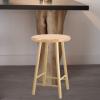 LIFKOME Solid Wood Round Stool Seat Replacement 11.61X11.61X0.78In Bar Stool Seating Part for Kitchen Bar Restaurant Office Use Wooden Seat view 3