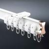 LXLZYXSF Top/Ceiling Curtain Rod Rails for L/U/S-Shape Windows Bow/Bay Window, Bendable Curtain Track with Silent Gliders, Room Divider (Color : White, Size : 5.5m/18ft) view 1