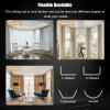 LXLZYXSF Top/Ceiling Curtain Rod Rails for L/U/S-Shape Windows Bow/Bay Window, Bendable Curtain Track with Silent Gliders, Room Divider (Color : White, Size : 5.5m/18ft) view 2