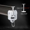 LXLZYXSF Top/Ceiling Curtain Rod Rails for L/U/S-Shape Windows Bow/Bay Window, Bendable Curtain Track with Silent Gliders, Room Divider (Color : White, Size : 5.5m/18ft) view 3