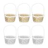 6 Pack Woven for Storage Wicker Pantry Basket Lid Handheld Fruit Multi-Functional Household Egg Basket view 1