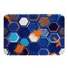 Honeycomb Kids Bath Mats,Geometric Hexagon Patchwork Mats Rugs for Girls Boys Adults,Modern Fashion Bath Carpets,Blue Orange Bright Bath Rugs,Absorbent Floor Mats,16Wx24L Inches view 3