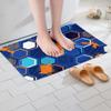 Honeycomb Kids Bath Mats,Geometric Hexagon Patchwork Mats Rugs for Girls Boys Adults,Modern Fashion Bath Carpets,Blue Orange Bright Bath Rugs,Absorbent Floor Mats,16Wx24L Inches view 4