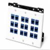 DIYTECH 18 Port Ethernet Wall Plate, Cat 6, Wall Outlet, RJ45 Female to Female Keystone Jacks - White view 3