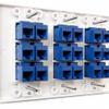 DIYTECH 18 Port Ethernet Wall Plate, Cat 6, Wall Outlet, RJ45 Female to Female Keystone Jacks - White view 4