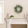 24" Artificial Lavender Floral Spring Wreath with Green Leaves view 3