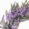 24" Artificial Lavender Floral Spring Wreath with Green Leaves view 2