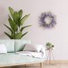 24" Artificial Lavender Floral Spring Wreath with Green Leaves view 4