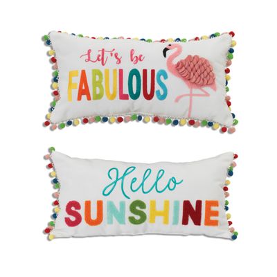20 in. Spring and Summer Throw Pillows Set of 2